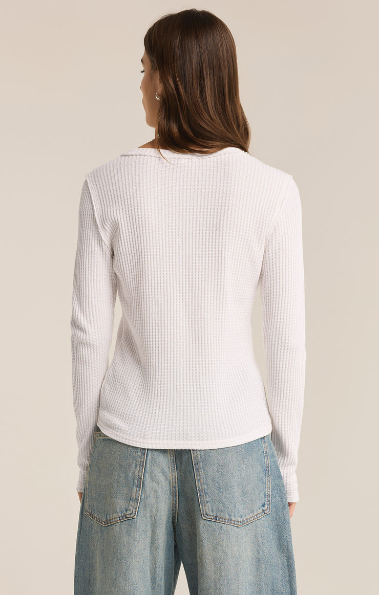 Tops Arlet Thermal Long Sleeve Top White