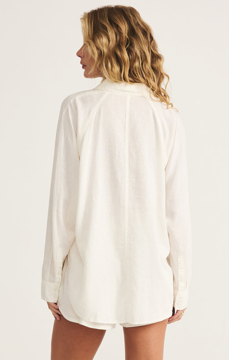 Tops Perfect Linen Top White