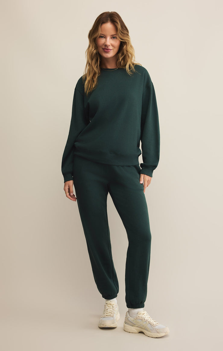 Tops Classic Boyfriend Sweatshirt Cyprus Green