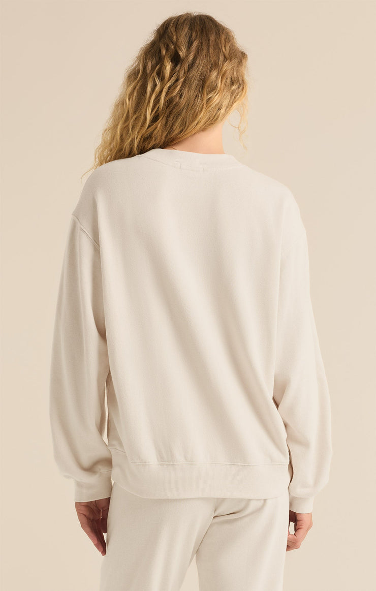 Tops Classic Boyfriend Sweatshirt Winter White