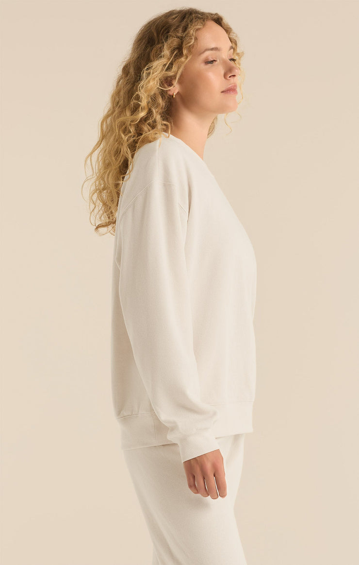 Tops Classic Boyfriend Sweatshirt Winter White