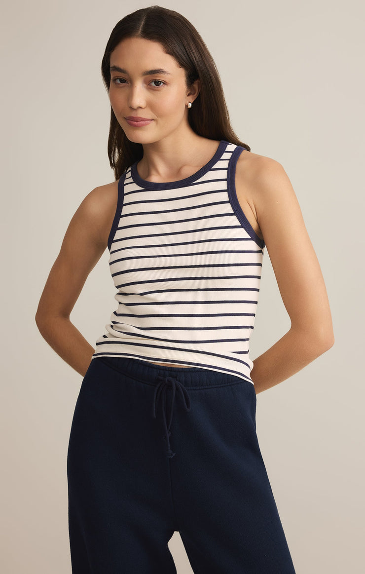 Tops Hadley Striped Rib Tank Supernova