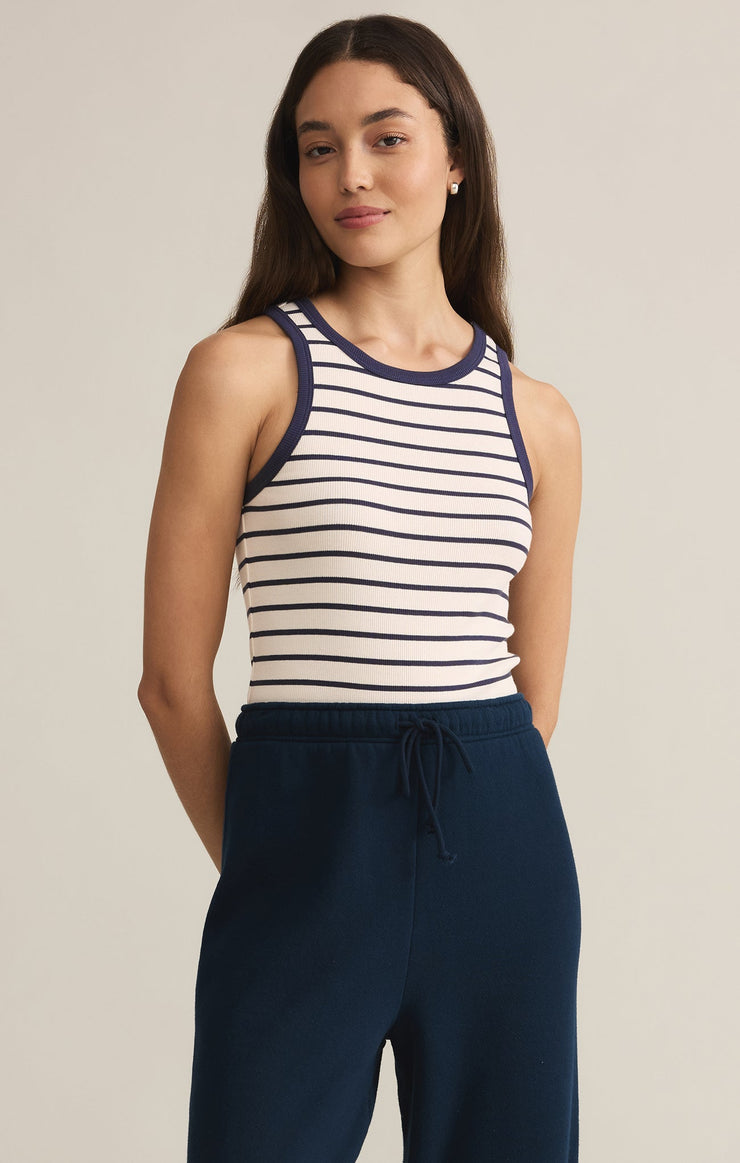 Tops Hadley Striped Rib Tank Supernova