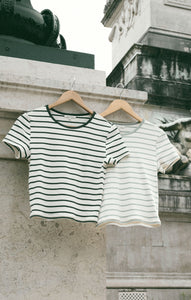 TopsSaxton Striped Rib Tee Supernova