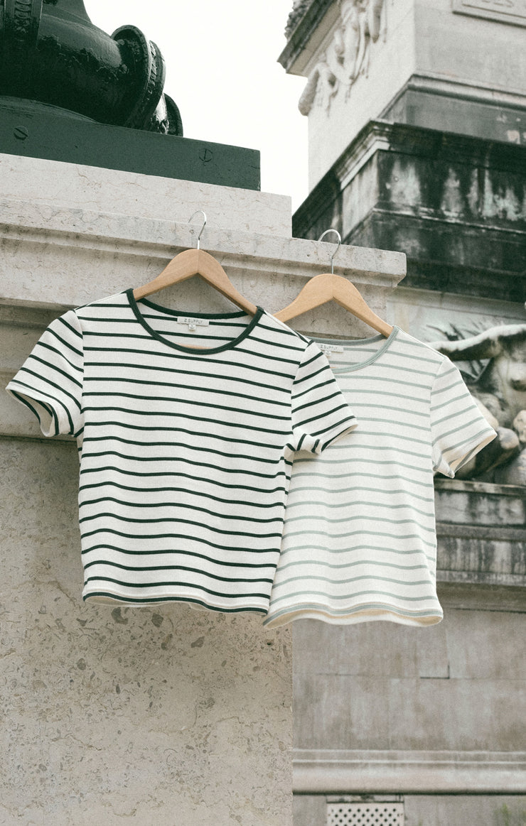 Tops Saxton Striped Rib Tee Supernova