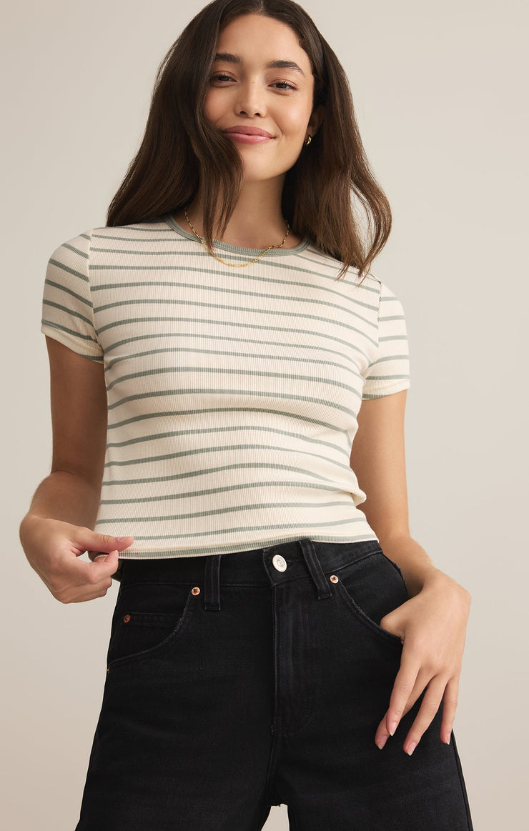 Tops Saxton Striped Rib Tee Saxton Striped Rib Tee