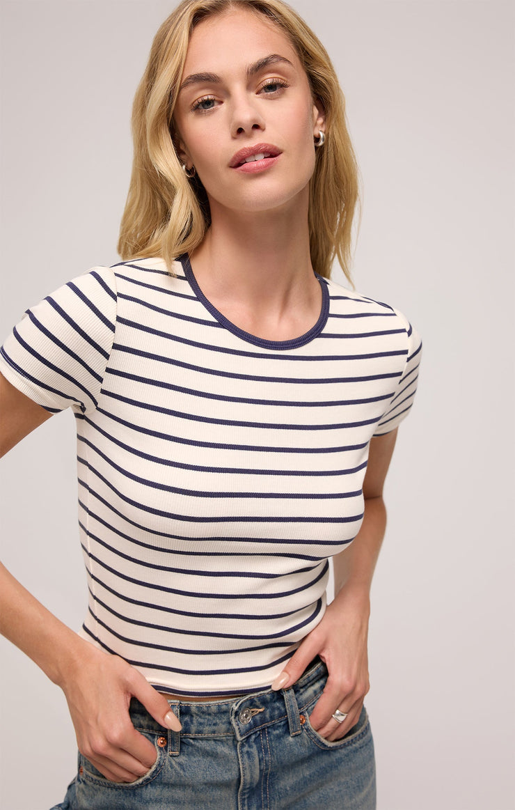 Tops Saxton Striped Rib Tee Saxton Striped Rib Tee