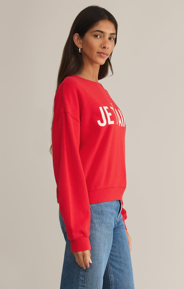 Tops First Date Fleece Sweatshirt Cherry