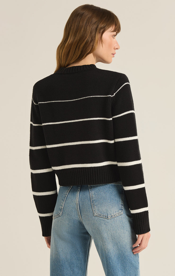 Sweaters Milan Stripe Cropped Sweater Black