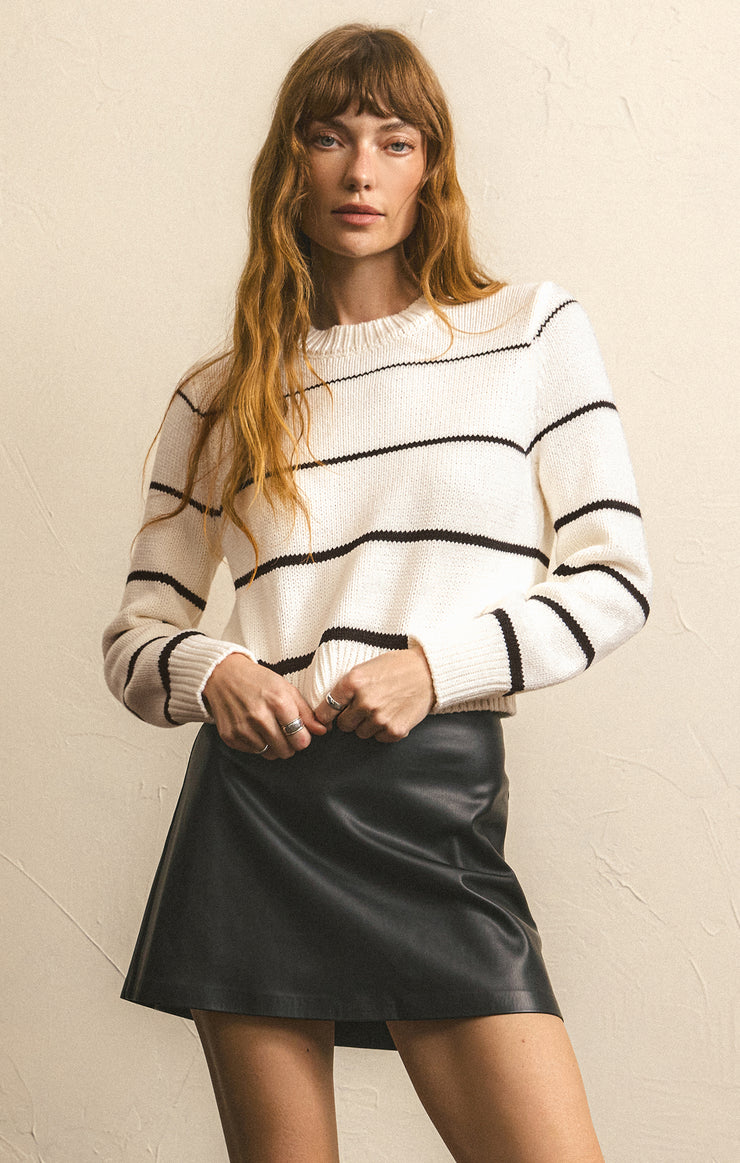 Sweaters Milan Stripe Cropped Sweater Natural