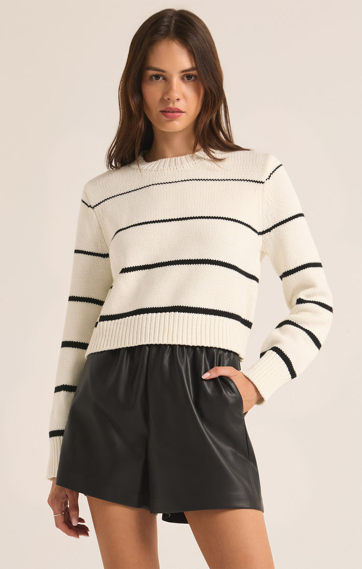 Sweaters Milan Stripe Cropped Sweater Natural