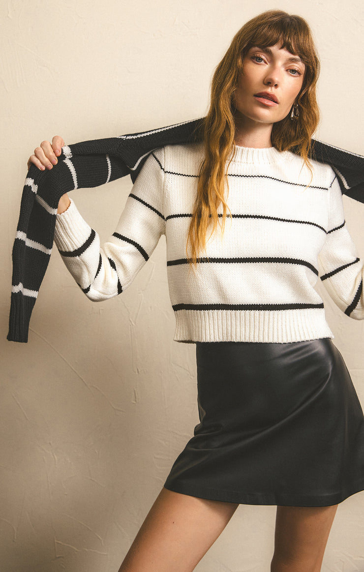 Sweaters Milan Stripe Cropped Sweater Natural