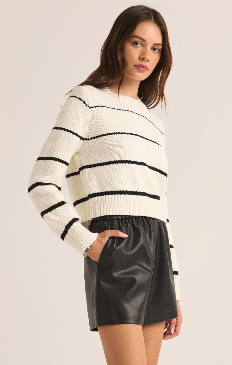 Sweaters Milan Stripe Cropped Sweater Natural