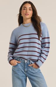 SweatersBoyfriend Stripe Sweater Light Denim