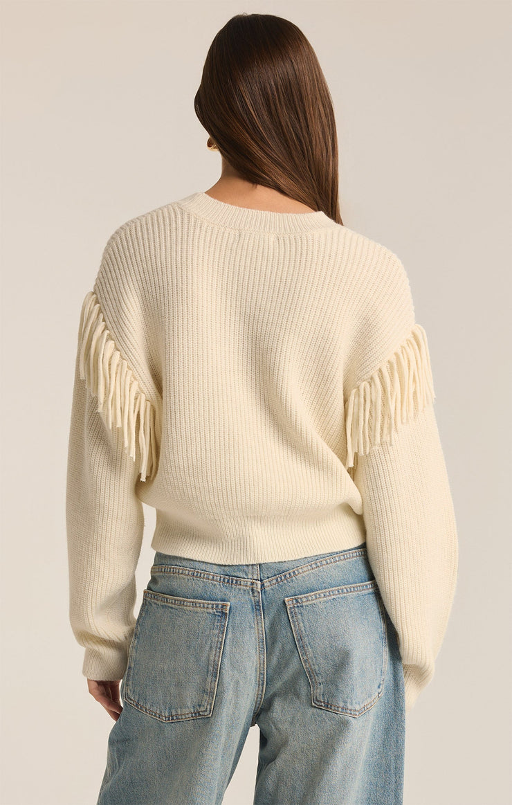 Sweaters On The Fringe Sweater Sea Salt