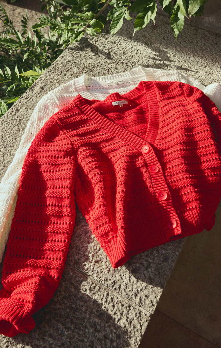 Sweaters Romance Cardigan Cherry