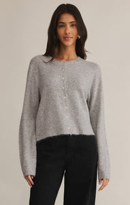 SweatersMedina Cozy Cardigan Light Heather Grey