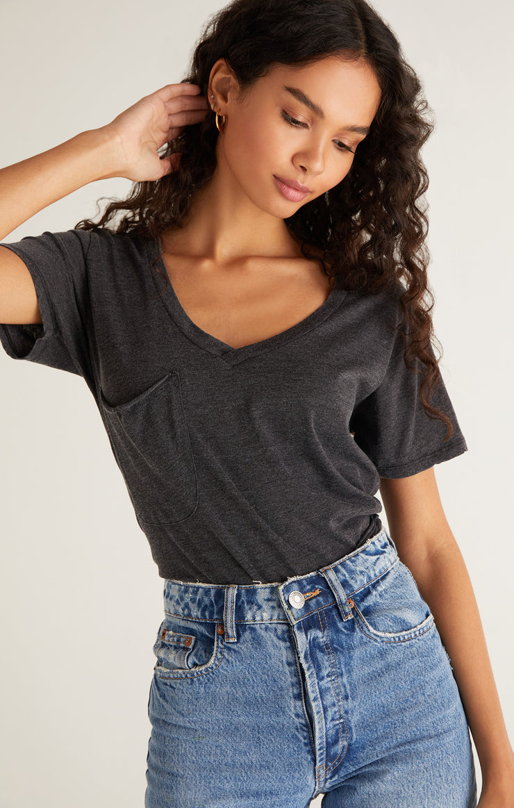 Tops Pocket Tee Black