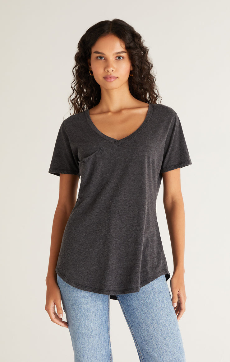 Tops Pocket Tee Black