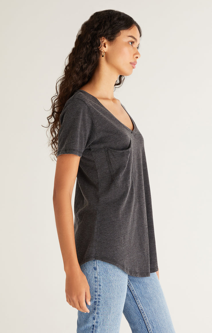 Tops Pocket Tee Black